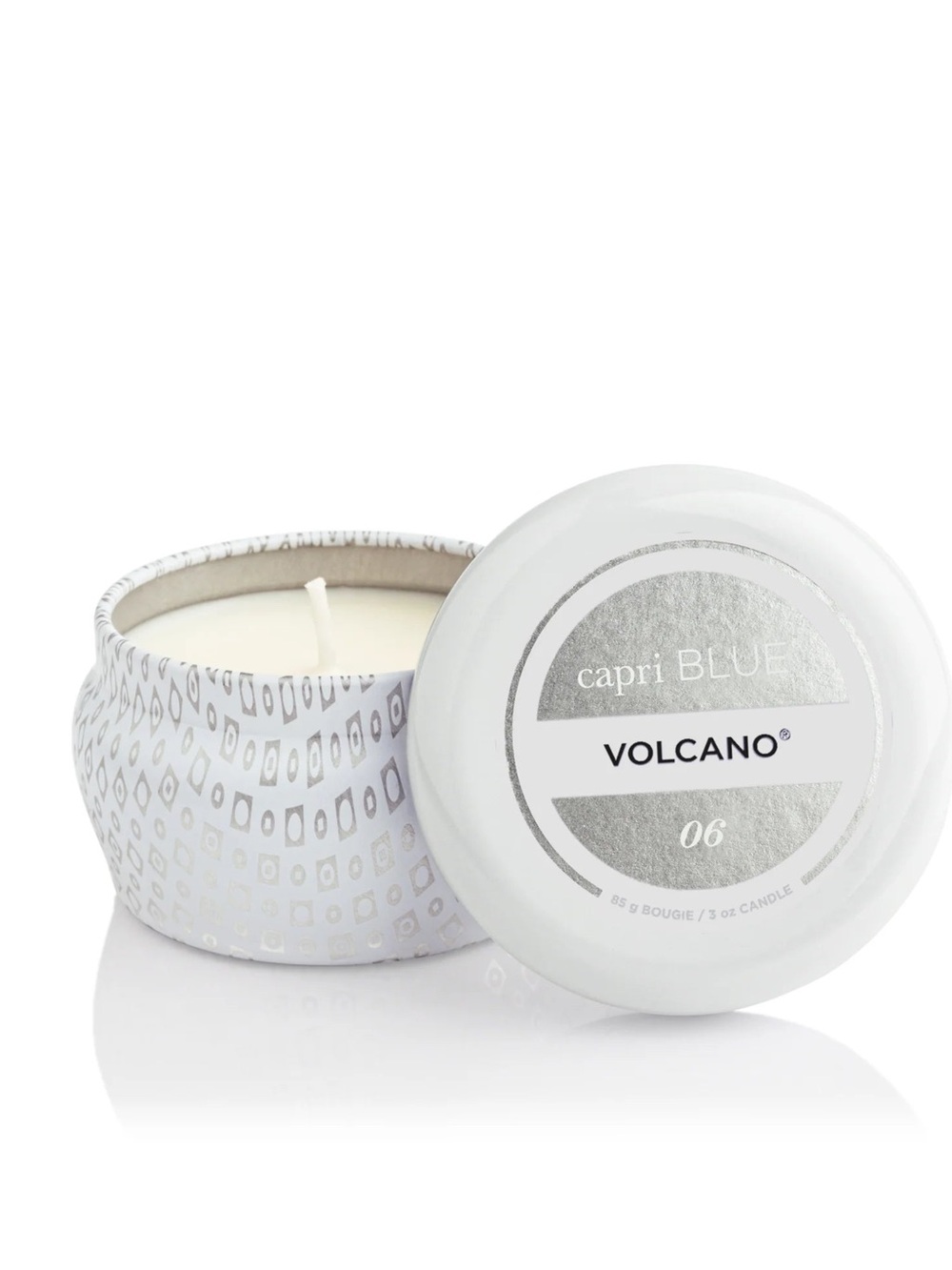Volcano White Mini Tin Candle